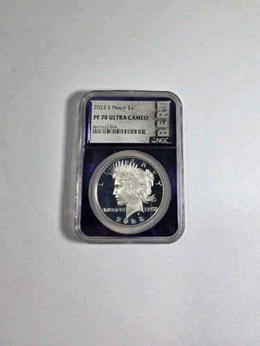 2023-S Peace Dollar $1 PF 70 Ultra Cameo NGC BERT Label
