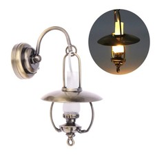 Bedroom Wall Lamp Model Realistic Vintage Life Scene Doll House Pretend Game