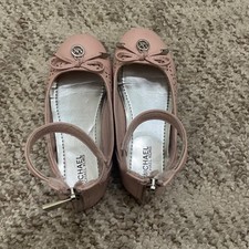 Michael Kors Toddler Flats Girls Size 11 Pink Zip Formal Designer Logo Shoes