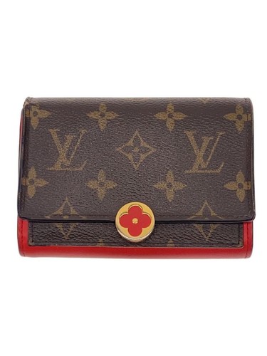 Louis Vuitton Fold-type Wallet Portefeuille Flore Compact Monogram Canvas Used