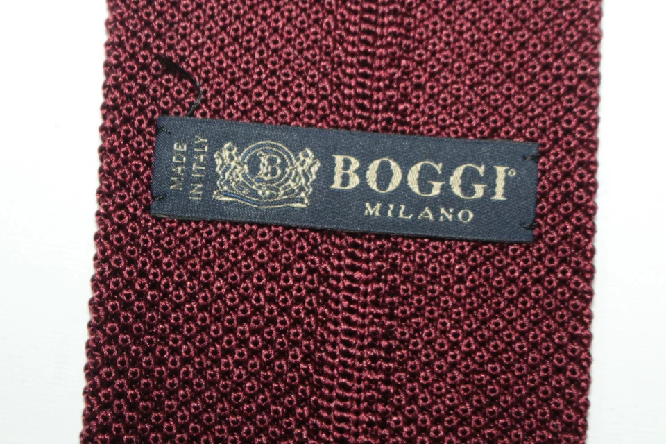 BOGGI trunk knitted tie 100% silk. Made in Italy F85088 - Image 4 of 4