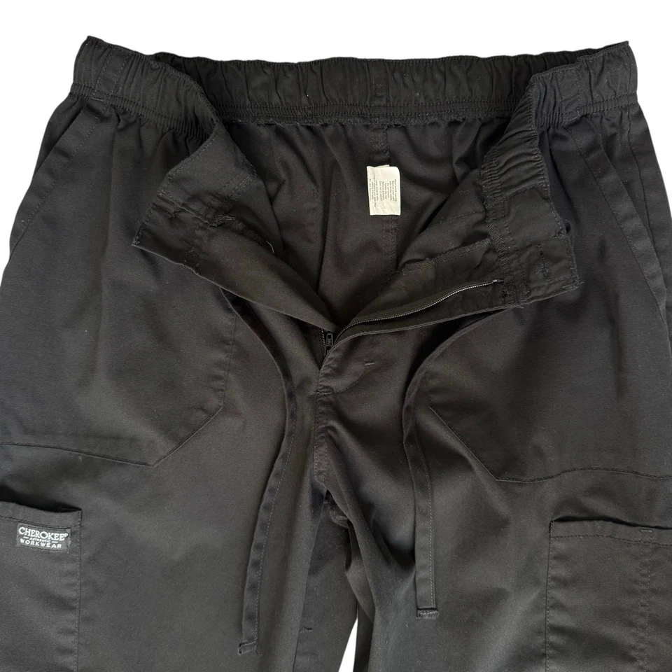 Pantalones Médicos Cherokee Carga Talla M Negros Clínica Médica Hospital Laboratorio Uniforme WW190 Foto 4 de 4