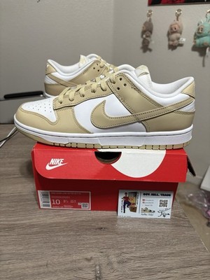 Size 10 - Nike Dunk Low Team Gold White (SHIPS ASAP!)