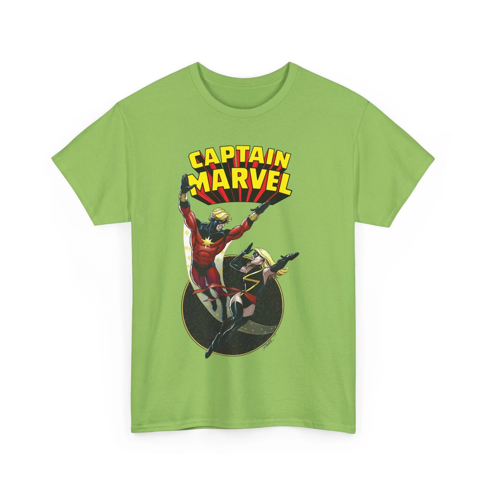 Captain Marvel T-Shirt - George Perez Art - Mar-Vell, Carol Danvers