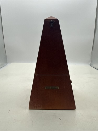 Vtg Seth Thomas Metronome De Maelzel Mohagony Wood Wind Up Music Timer (J5)