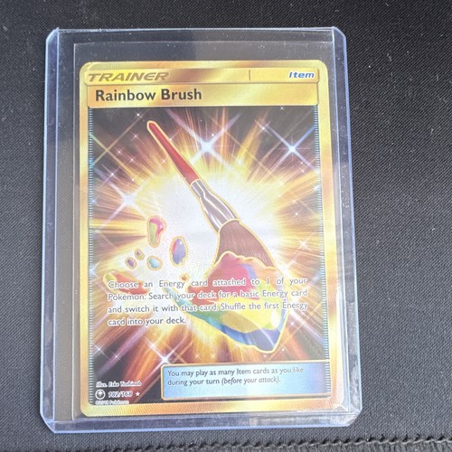 Pokemon TCG Rainbow Brush Secret Rare Reverse Holo 182/168 SM Celestial 2018