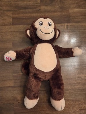 Build A Bear Smiley Monkey Plush Stuffed Animal Brown Ape Chimp BAB Non Talking 