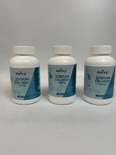 3-Pack Heivy Sodium Chloride Pure Salt - 1000 mg - 365 x 3 Tablets EXP 05/2028