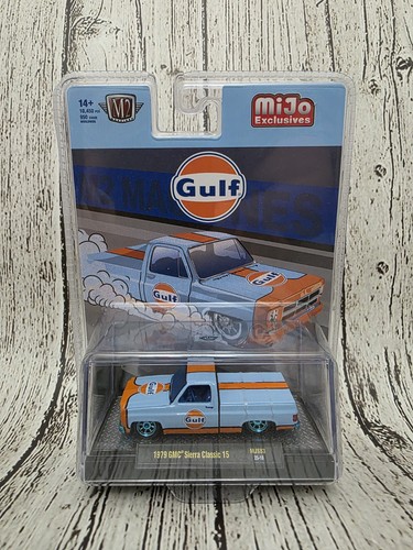 M2 1979 GMC Sierra Classic 15 Custom GULF Blue 31500-MJS83 1/64 CHASE