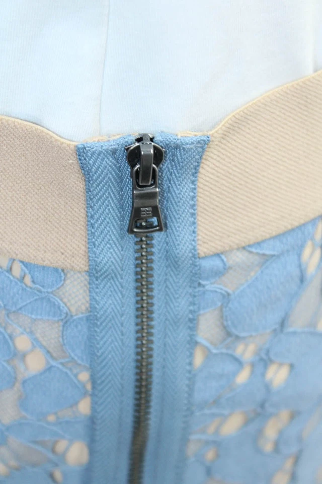 BCBG Max Azria Womens Bess Knee Length Pencil Skirt Shadow Blue Size Extra Small - Image 4 of 4