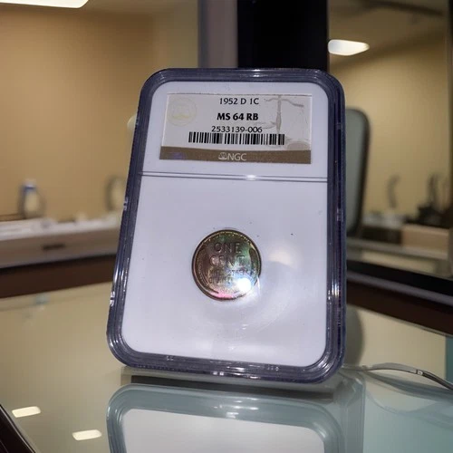 1952-D Lincoln Wheat Cent, NGC MS-64