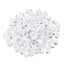 Pack of 150 Clothes Hanger Marker S Size Tag Fit 3mm Rod White