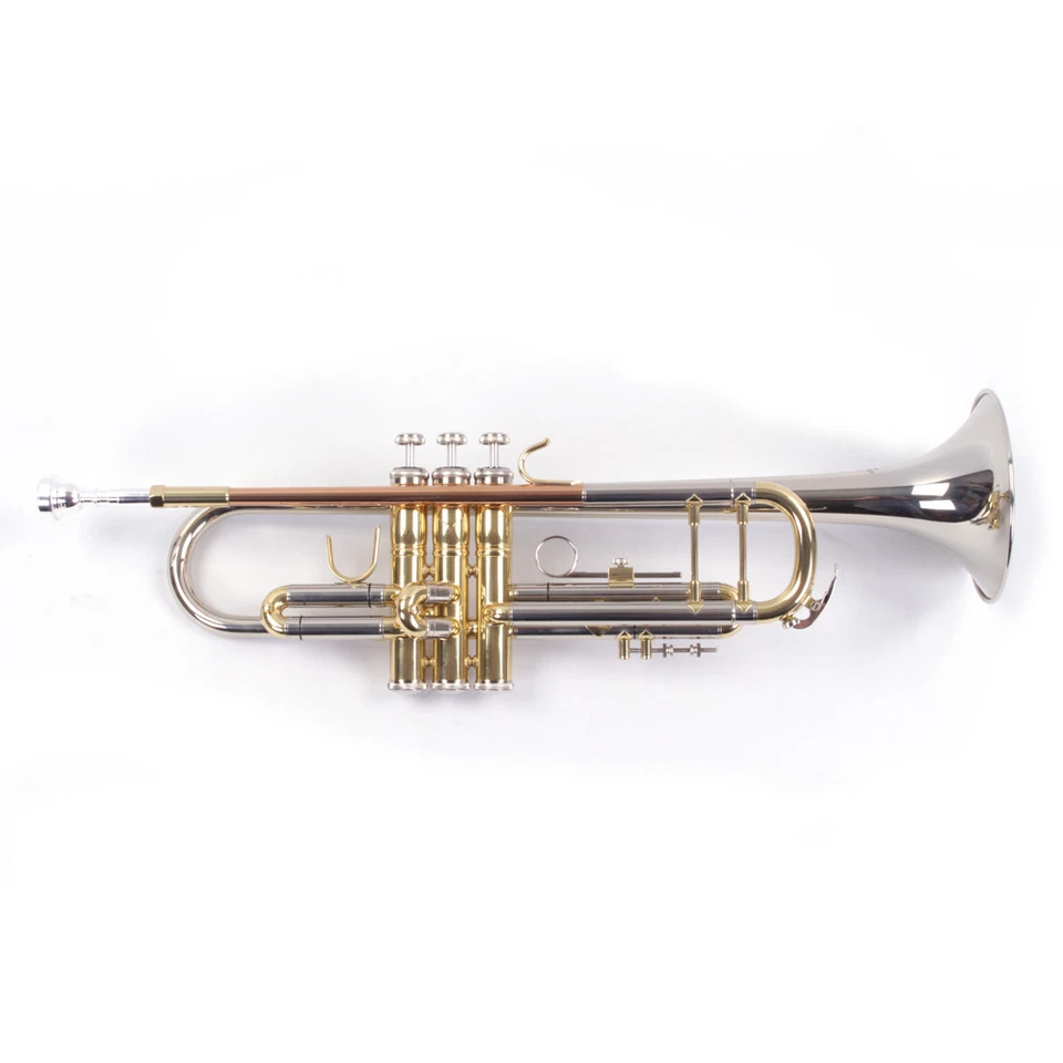 Karl Glaser 409, Qualitäts Trompete, Bb, Neusilber, Goldmessing, Monel, Koffer - Bild 2 von 4