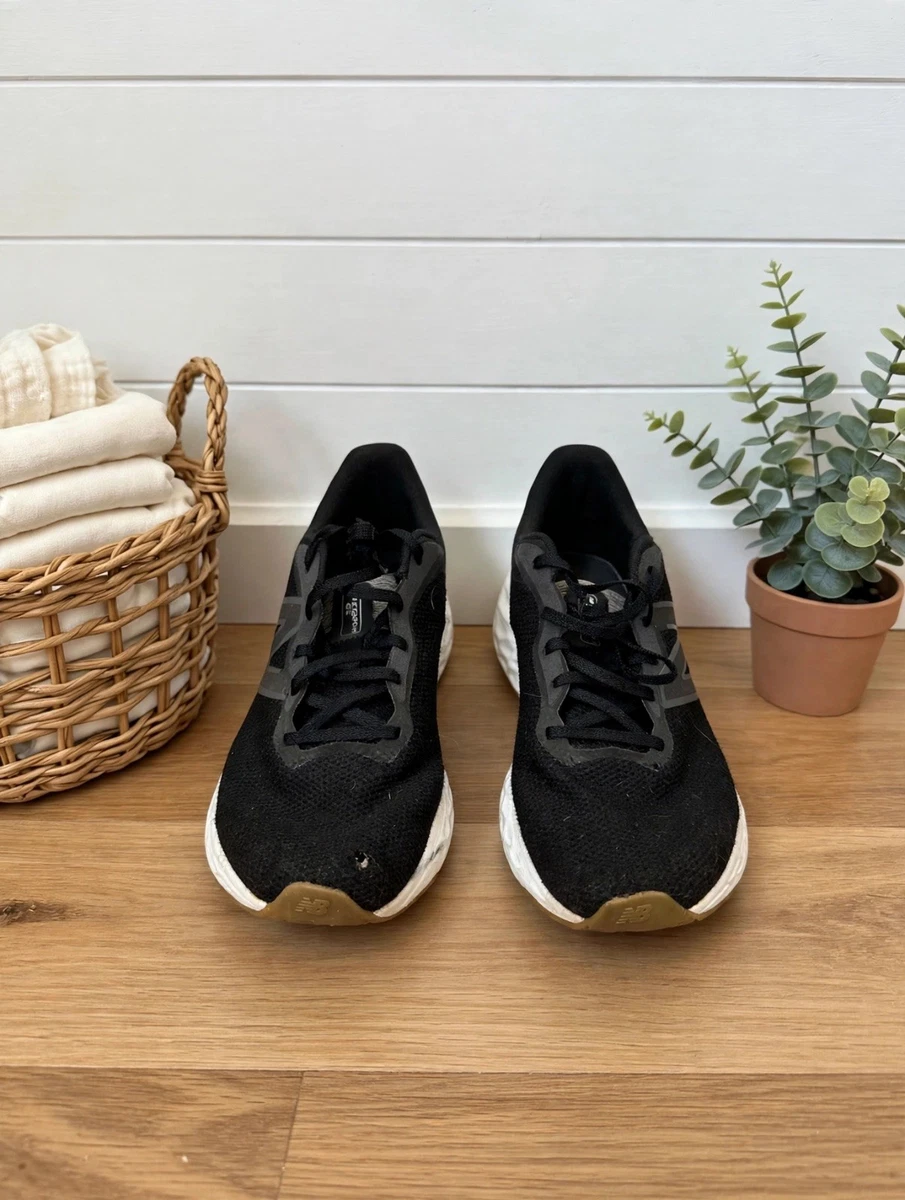 Zapatos para correr New Balance de espuma fresca para hombre con cordones de malla negra talla 12 D