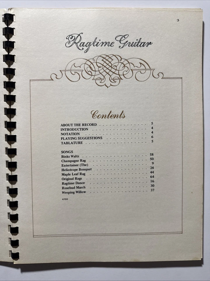 Guitarra Ragtime RARA Obras Seleccionadas de Scott Joplin Guitarra Solo 1975 con Disco Foto 3 de 4