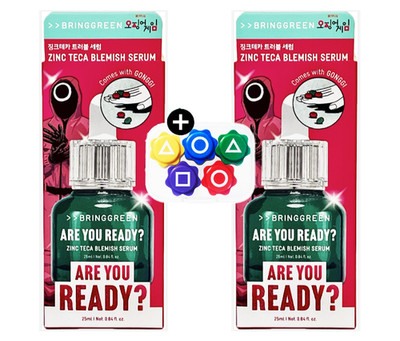 Bring Green Zinc Teca Blemish Serum 25 ml + Squid Game Gonggi! 2 Pack- Rare!