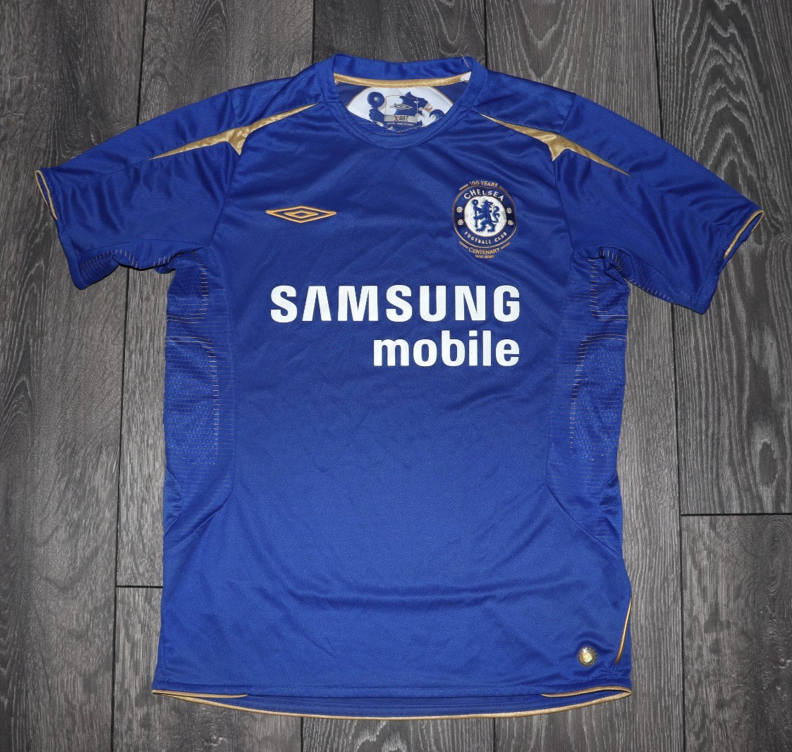 MEN'S SMALL CHELSEA FC UMBRO 2005 2006 CENTENARY SHIRT JERSEY ORIGINAL VINTAGE