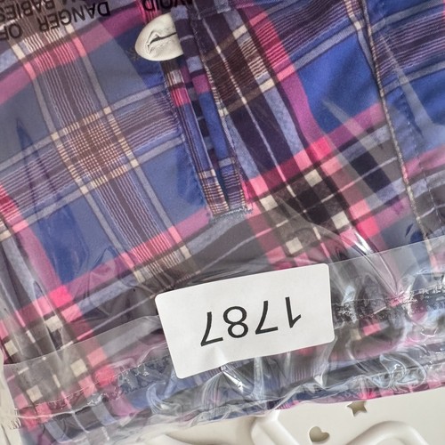 Parke & Ronen Swim Trunks Mens 34 Blue Purple Plaid Checked Lined Shorts - Picture 12 of 12