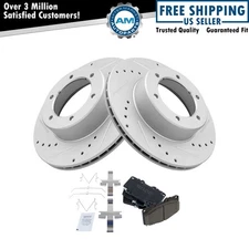 Front Ceramic Brake Pad & Performance Rotor Kit for Toyota Hilux Pickup Truck
