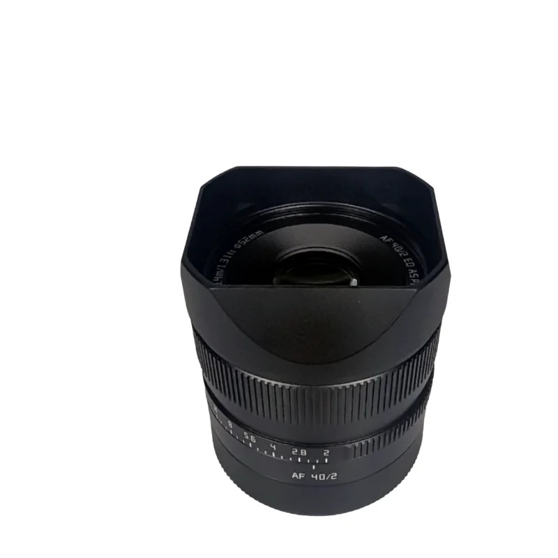 Metal Bayonet Square Lens Hood  with Metal Cap fit for TTArtisan AF 40mm F2.0