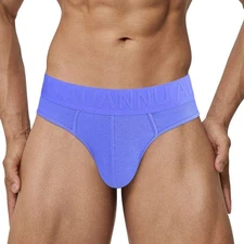 ADANNU Men Cotton Briefs Jockstrap Solid color Breathable Underwear Underpants