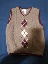Janie and Jacksweat Vest Size 6 Browns Boys