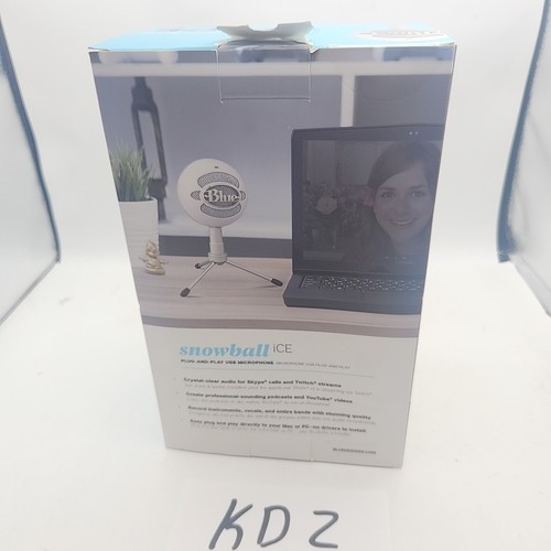 NEW LOGITECH BLUE SNOWBALL ICE PLUG AND PLAY USB MICROPHONE WHITE SEALED - Picture 3 of 6