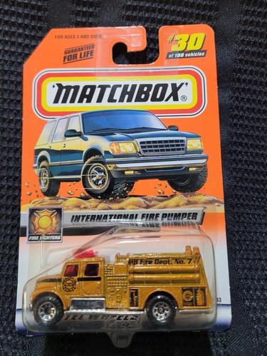 Matchbox 1999 International Fire Pumper. Rare,VHTF! '00 Fire Fighters Series 6.
