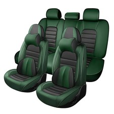 Deluxe Full Set Seat Covers for Toyota Camry 2015-2026, Black-Green