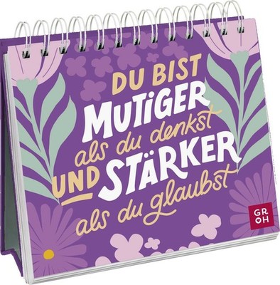 Du bist mutiger als du denkst und stärker als du glaubst Mini-Aufsteller mit ...