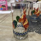 6 Vintage  Ella's Rooster/Chicken Pristine Glass 12oz Libbey's Tumblers — photo 3