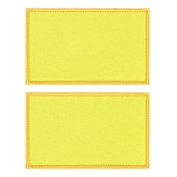 "2Er-Pack Gelbe Flaggen-Patches 3,1\"X2\" FüR Kleidung/HüTe/Textilien"