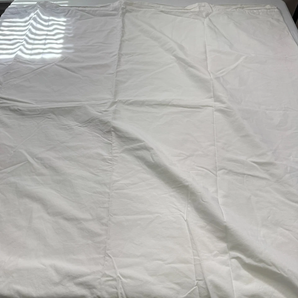 LLBean King Sábana Plana Blanco Sólido 100% Algodón Tradicional Moderno Foto 4 de 4