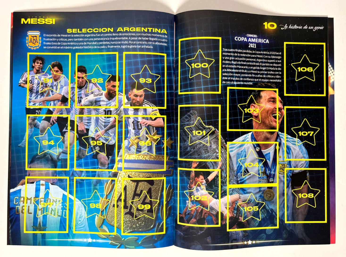 ALBUM LIONEL MESSI STORY + Full Set 162/162 Stickers Peru Edition 2025 RARE