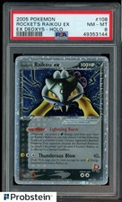 2005 POKEMON EX DEOXYS #108 ROCKET'S RAIKOU EX HOLO PSA 8 NM-MT