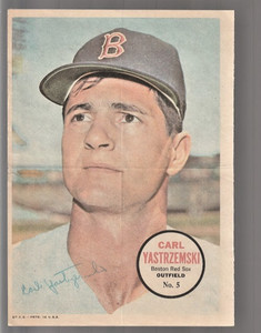 1967 Topps Baseball ~ Pin Up Poster ~ Carl Yastrzemski
