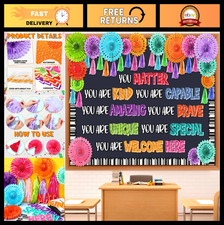 70 Pcs Motivational Bulletin Board Set - Inspirational Classroom Decor  Affirma