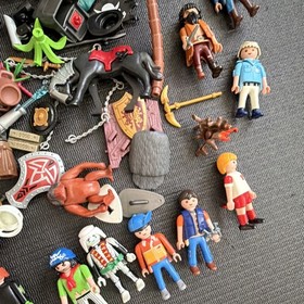 Playmobil Mixed Lot Figures Accessories Weapons Shields Horse Ape Palm Tree Boat