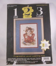 Curious Kitten Cross Stitch Kit JCA Cat Joan Marchie 06241 New