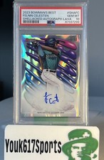 Felnin Celesten 2023 Bowmans Best Shellacked Lava Refractor Auto #’d /50 PSA 10