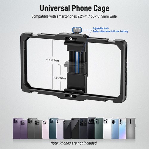 NEEWER Upgraded Phone Rig Vlogging Kit Video Stabilizer&Dual Handle for iPhone - Picture 4 of 8
