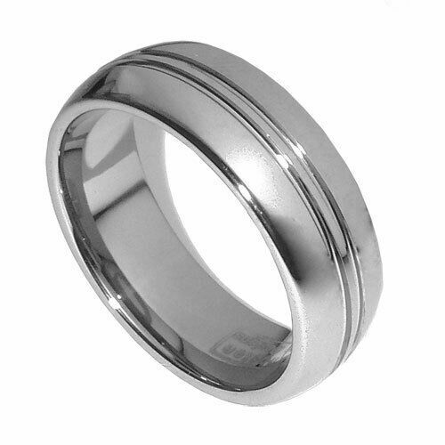 Vogue Para Hombre 8mm Tungsteno Carburo Aniversario Boda Elegante Anillo Banda de Boda - Imagen 3 de 7