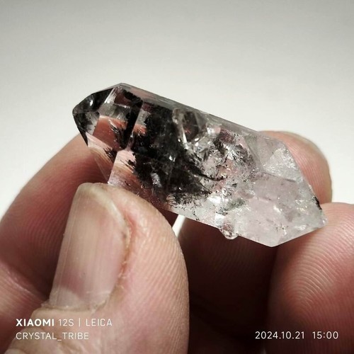 7g Natural Black Phantom Herkimer Diamond DT Quartz Crystal Healing Stone 4974 - Picture 9 of 15