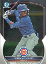 2023 Bowman Chrome Draft #BDC169 Derniche Valdez - Cubs Baseball Card {NM-MT}
