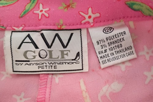 Pantalón corto de golf Allyson Whitmore para mujer talla 12 pequeño botón delantero multicolor/rosa - Imagen 2 de 13
