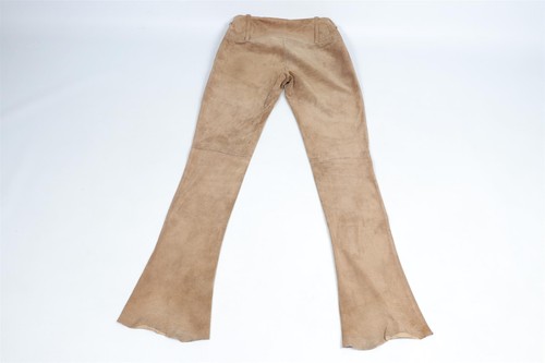 DOLCE & GABBANA BEIGE VINTAGE SUEDE FLARED PANTS IT 38 UK 6 - Picture 5 of 7