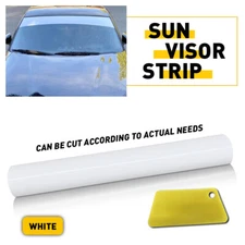 Universal Windshield Banner Decal White Vinyl 10*60" Sun White Strip