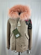 Womens Mr And Mrs Italy Fur Lined Parka Small S Fox Racoon Bnwt Rrp £4800