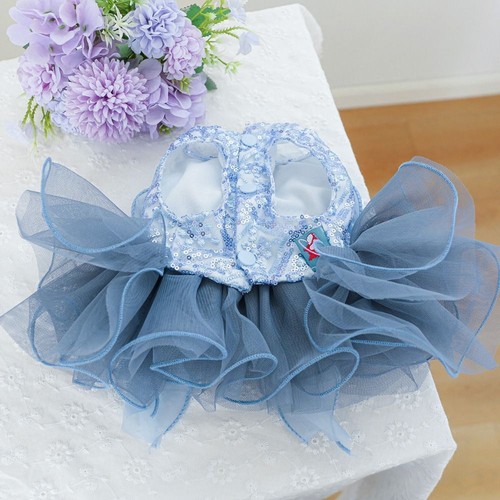 Big Bow Princess Dress Organza Pet Skirt Puppy Skirt Photograph Prop - Picture 4 of 13