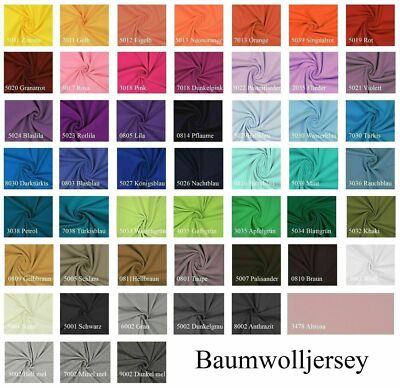 Baumwollstoffe Jersey Stoffe Uni GÃ¼nstig Jersey Baumwolljersey